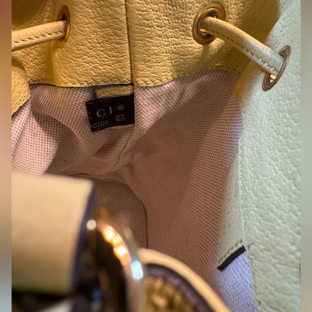 New Authentic Gucci GG Supreme Jumbo Logo Bucket Shoulder Bag - Picture 12 of 13